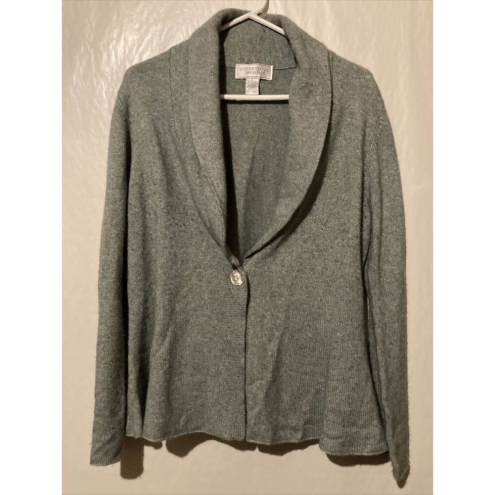 United States Sweaters Wool Angora Cashmere Blend Gray Very Soft Size‎ Medium